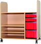 Preview: Bücherwagen, fahrbar   BxHxT 100 x 90 x 45 cm