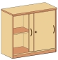 Preview: Anrichte   BxHxT 100 x 82,5 x 50 cm