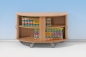 Preview: Rolloinsel ohne MW, BUCHE, 1 EB 70cm hoch, fahrbar, Rollo ????