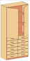 Preview: Schrank   BxHxT 90 x 190 x 40 cm
