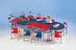 Preview: WI-126SHR-F | Swing-it Steely" Halbkreiswellentisch - fahrbar"