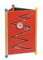 Preview: Manhattan Tower bunt MDF, 3-eckig, 82 cm hoch