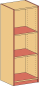Preview: Unterschrank   BxHxT 54 x 120 x 40 cm