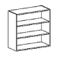 Preview: Aufsatzschrank   BxHxT 90 x 92 x 40 cm