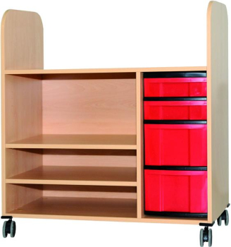 Bücherwagen, fahrbar   BxHxT 100 x 90 x 45 cm