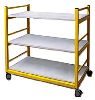 Transportwagen mit 3 Ablageflächen   BxHxT 90 x 90 x 50 cm
