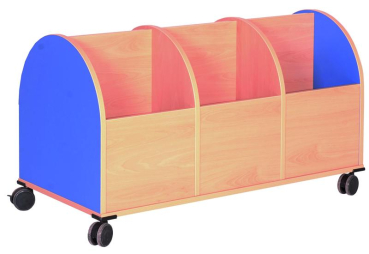 Bücherwagen, 3-reihig   BxHxT 98,2 x 66,4 x 55 cm