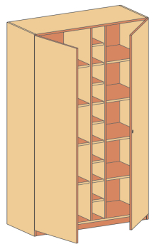 Musikschrank   BxHxT 120 x 190 x 50 cm