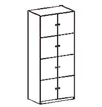 Schließfachschrank BxHxT 84 x 190 x 50 cm