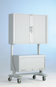 TV-Wagen für Flat-Screens, US, 1 FB, 190x114x65cm, 7035/Grau