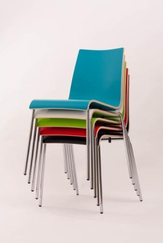 Schalenstuhl mit Chromgestell Modell ST-80-Andi ohne Polster