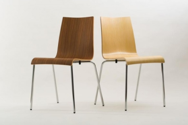 Schalenstuhl mit Chromgestell Modell ST-80-Andi ohne Polster