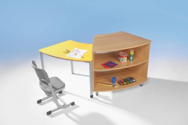 W860-T12HF | kurvIQ:120 Achtelkreistisch - höhenverstellbar