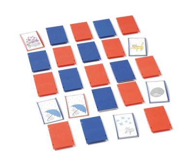 Ergopic® Blau/Rot 24er-Set mit Karten Tint'o Cat