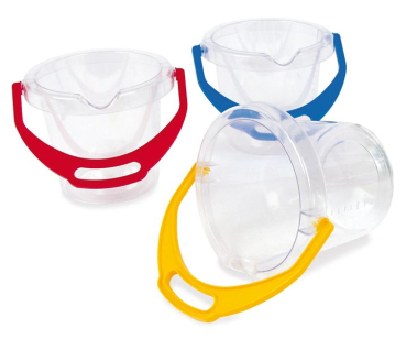 Eimer transparent klar, H: 14 cm
