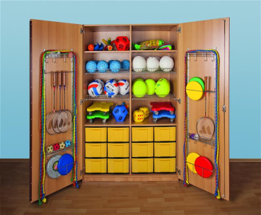Sportschrank 12 Boxen, BHT 128x190x60cm