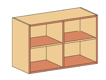 Aufsatzschrank für Hängeregisterschrank   BxHxT 90 x 55 x 40 cm