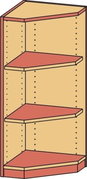 Unter-Eckschrank   BxHxT 40 x 98 x 40 cm