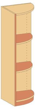 Unter-Eckschrank   BxHxT 40 x 120 x 40 cm