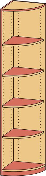 Eckschrank   BxHxT 40 x 190 x 40 cm