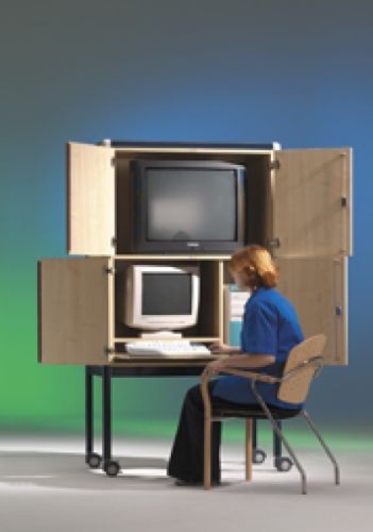 EDV-Schrank ALU, fahrbar