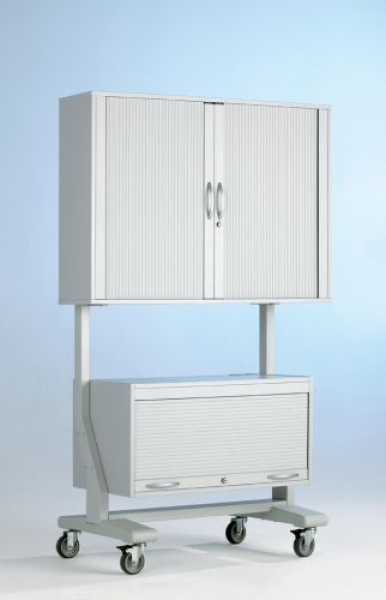 TV-Wagen für Flat-Screens, US, 1 FB, 190x114x65cm, 7035/Grau