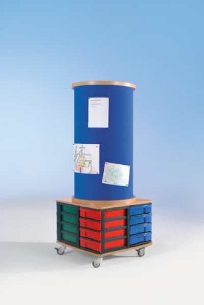 KLS-TS16S | Litfaßsäule mit InBox M", Stoffoberfläche"