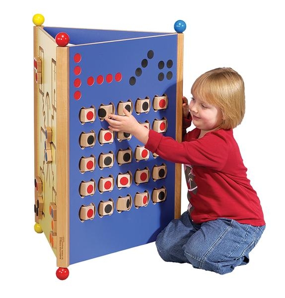 Manhattan Tower bunt MDF, 3-eckig, 82 cm hoch