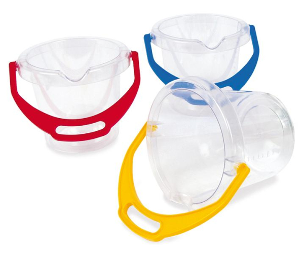 Eimer transparent klar, H: 14 cm