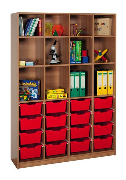 ErgoTray Klassenraumregal 16 Boxen, BHT 139x190x40cm