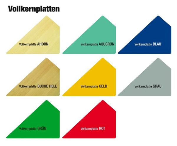 Pythagoras Dreiecktisch, Melamin 120x85x85cm