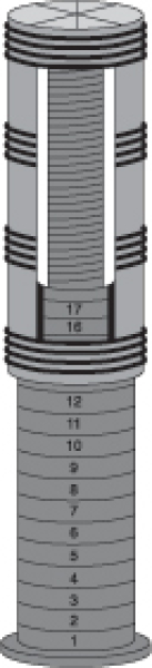 4 St. Füße HV v.60mm-Rundrohr HV 58-72 o 72-86cm, Tisch