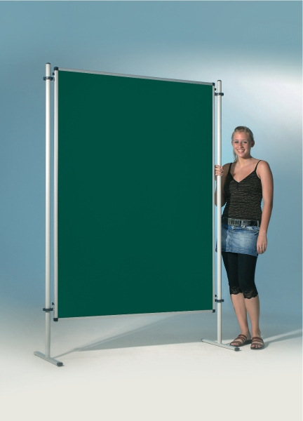 Präsentationswand Stahltafel Email-grün, magnethaftend
