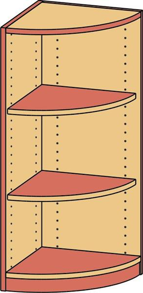 Unter-Eckschrank   BxHxT 40 x 98 x 40 cm